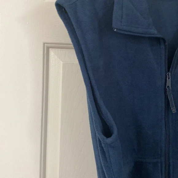 NWOT Columbia Men's Castle Dale Fleece Vest in collegiate navy - size medium - Picture 7 of 9